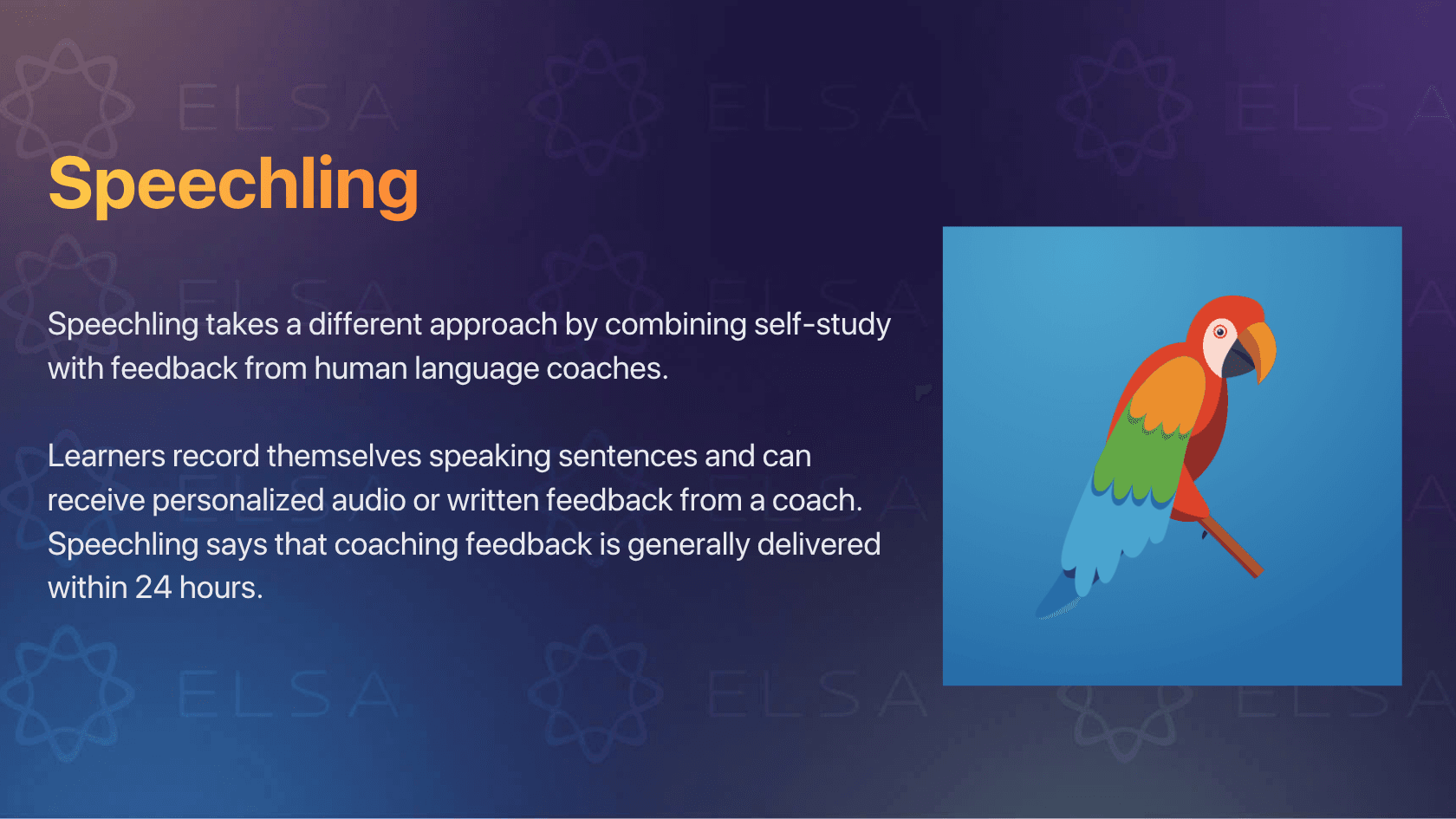Accent training app: Speechling