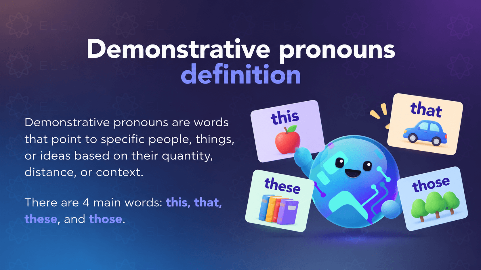 Demonstrative pronouns definition