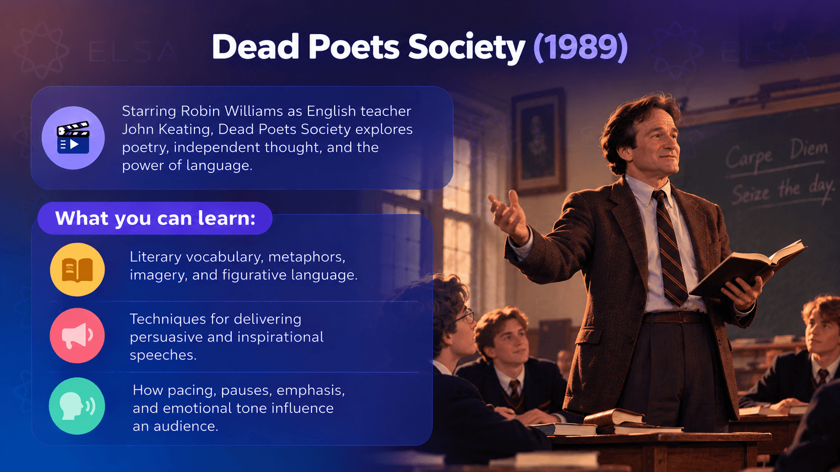 Best movies to learn English for advanced learners: Dead Poets Society