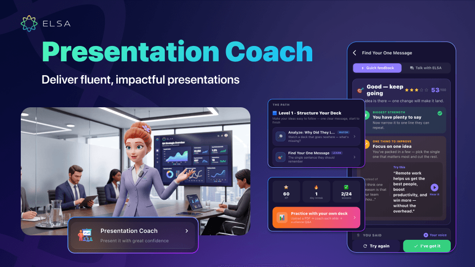 Develop your presentation skills with Presentation Coach