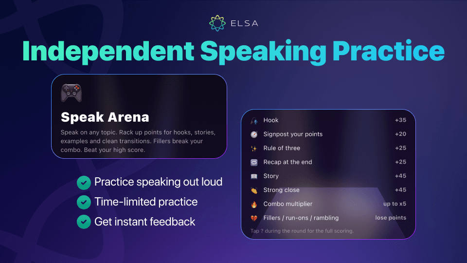Speak Arena: Practice your speech independently