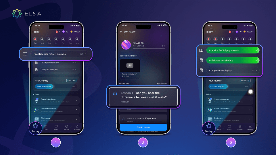 Follow your AI Coach’s guidance to complete each task