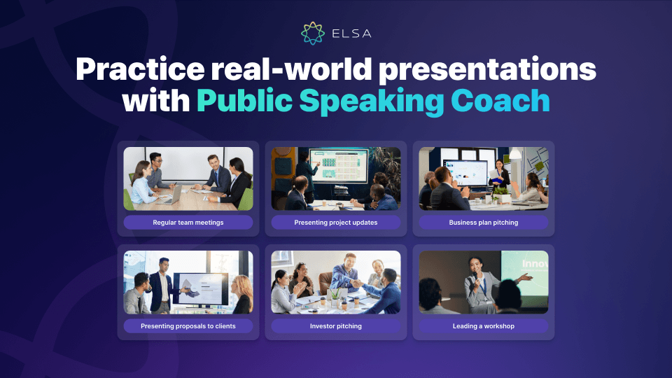 Suitable situations for practicing with Public Speaking Coach
