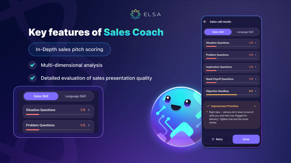 Sales Coach provides in-depth scoring with a comprehensive, multi-dimensional analysis framework.