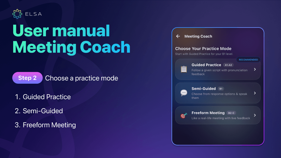 Select the practice mode that works best for you