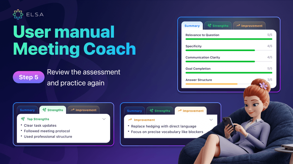 Review your feedback and practice again.