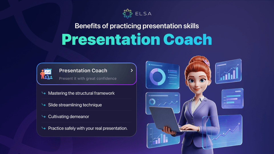 Practice with an AI presentation coach and take your presentation skills to the next level.