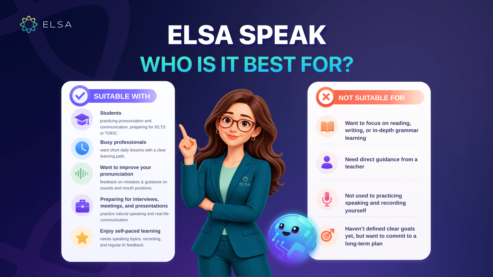 Who is ELSA Speak for?
