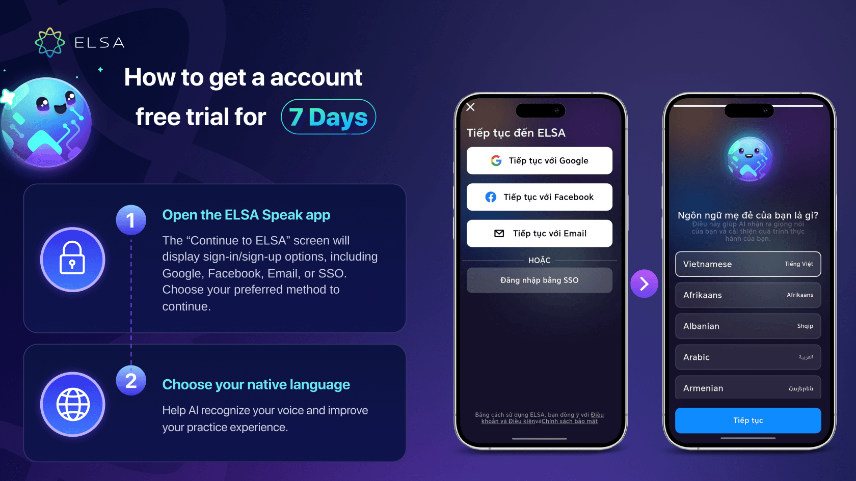 How to sign up for the free trial: Step 1 & 2