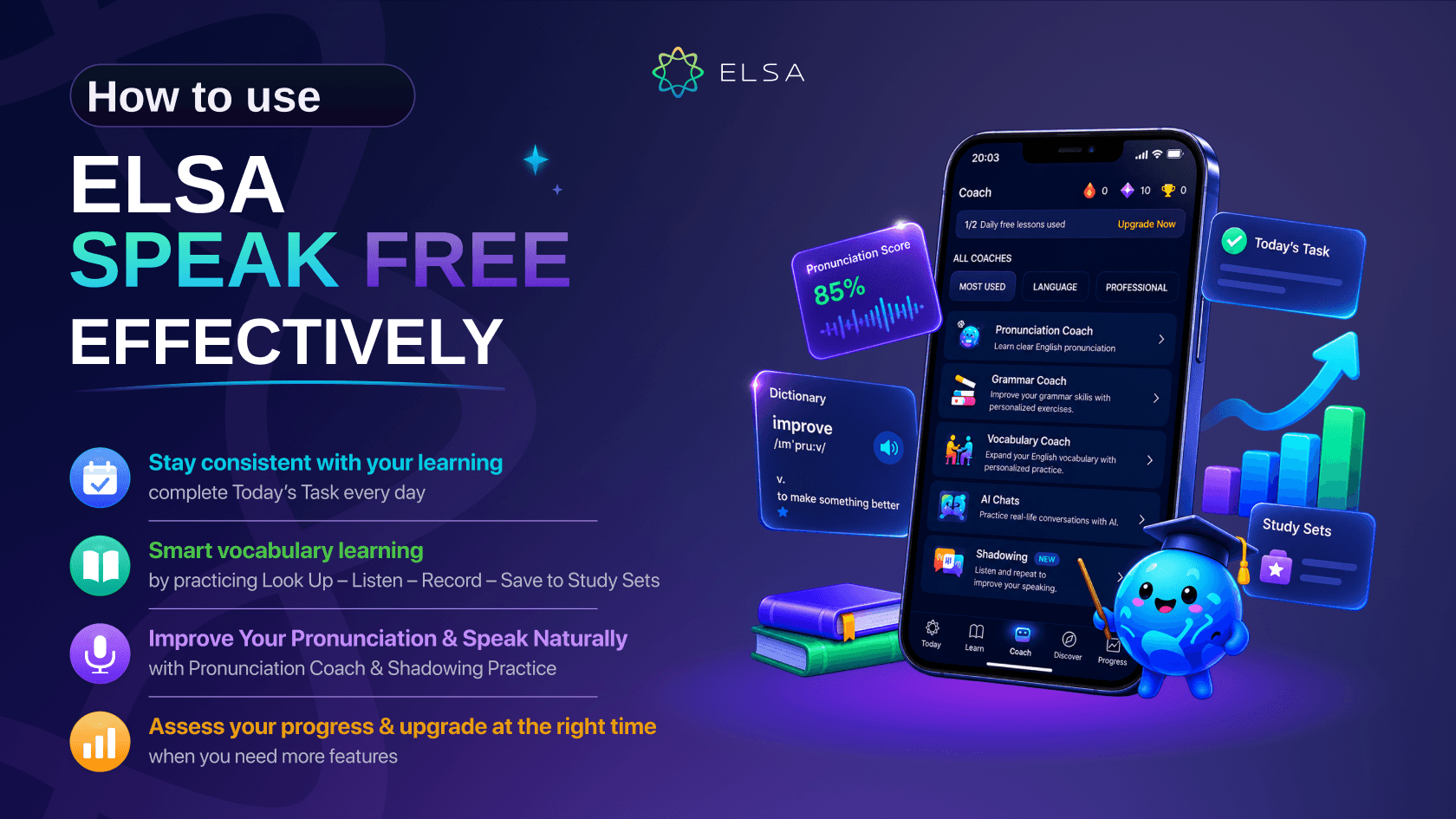 How to get the most out of the free version of ELSA Speak?