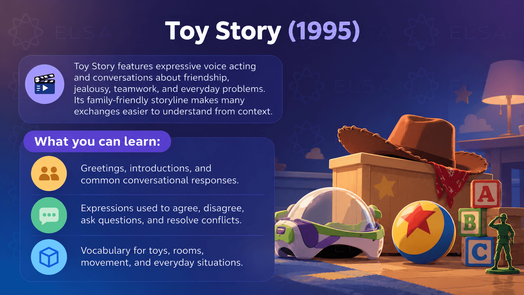 Best movies to learn English for beginners: Toy Story