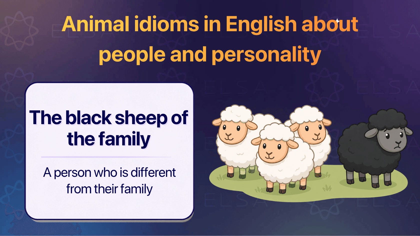 Animal idioms with meanings about people and personality