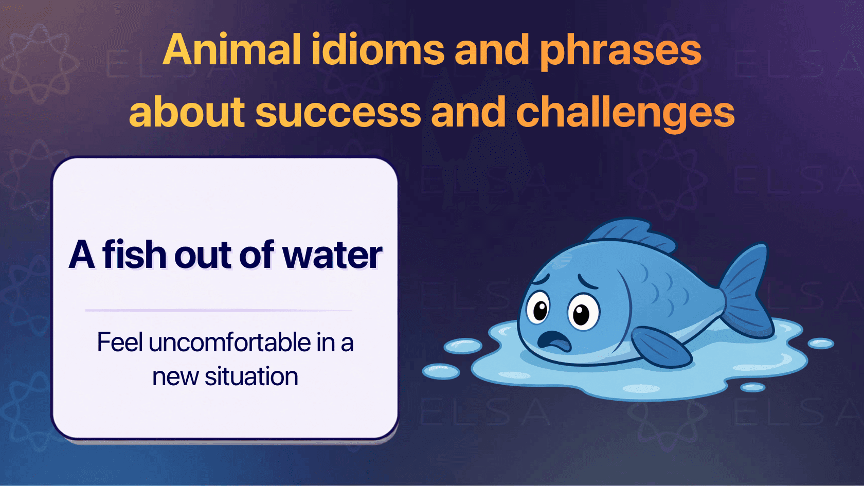 Animal idioms and phrases about success and challenges