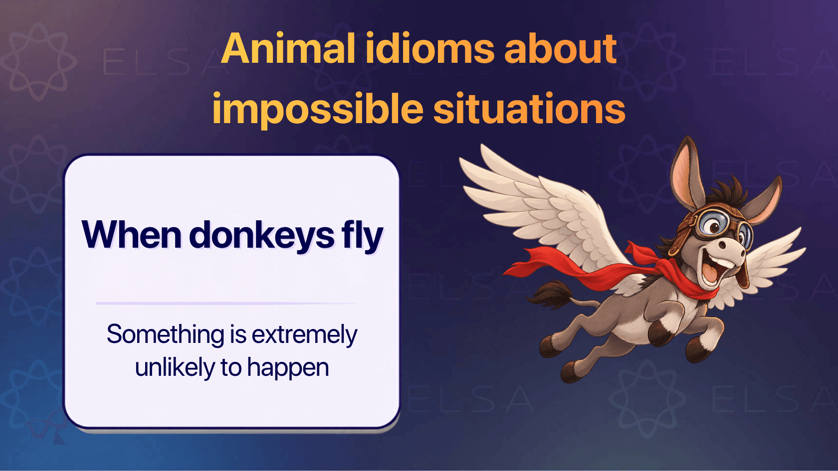 Animal idioms about impossible situations