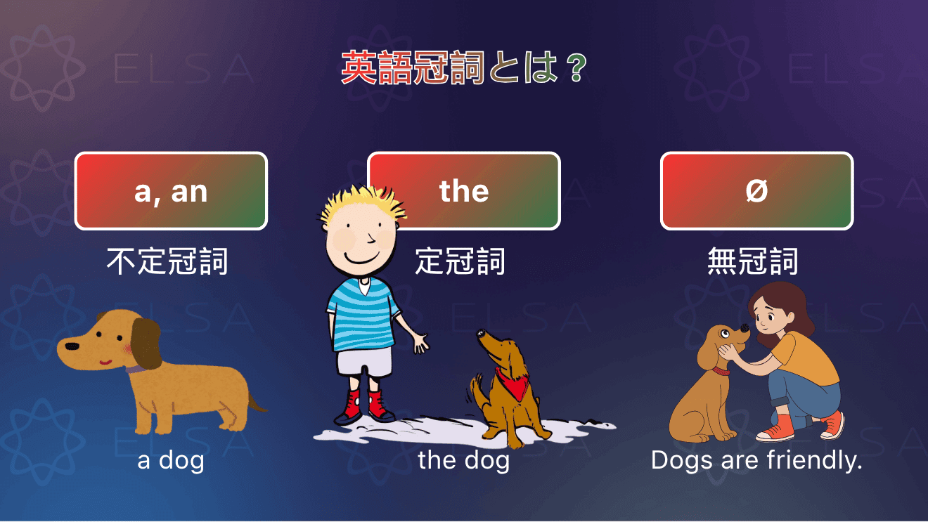 英語の冠詞の種類と使い分けをまとめた表