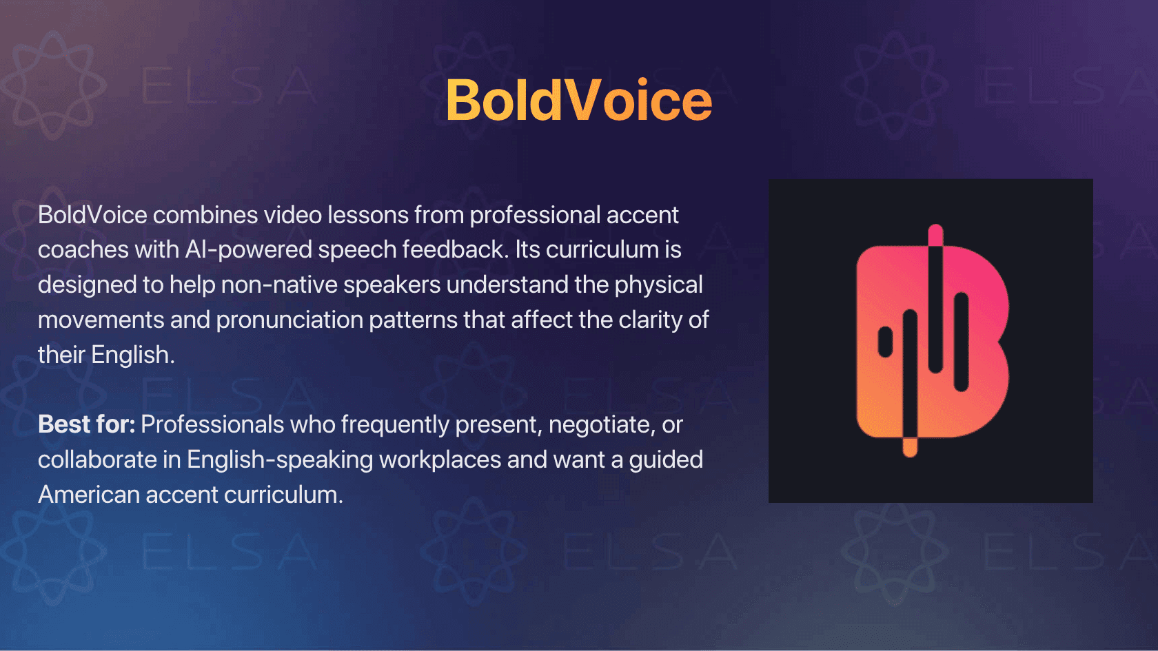 BoldVoice, an app to improve English pronunciation
