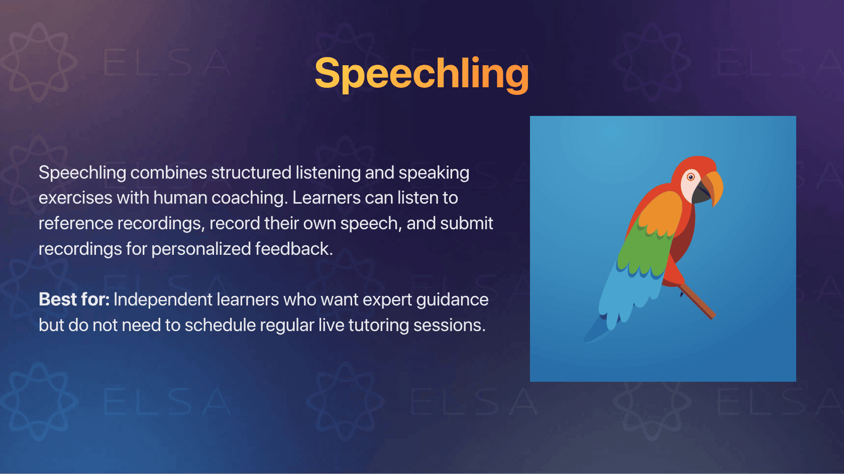 Speechling, an AI pronunciation app