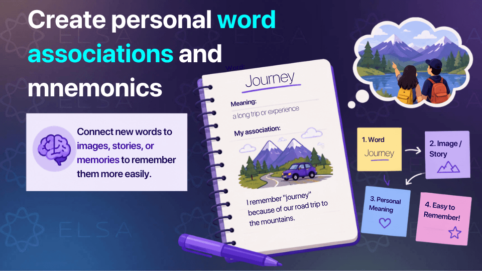 Best ways to learn vocabulary: Associate words with personal memory and image