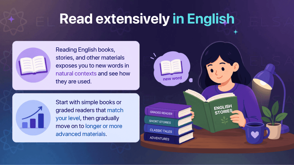 Best ways to learn basic English vocabulary: Read books in English