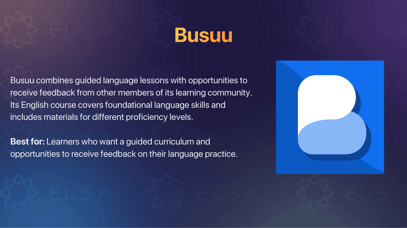 Busuu: Best for structured courses and community feedback