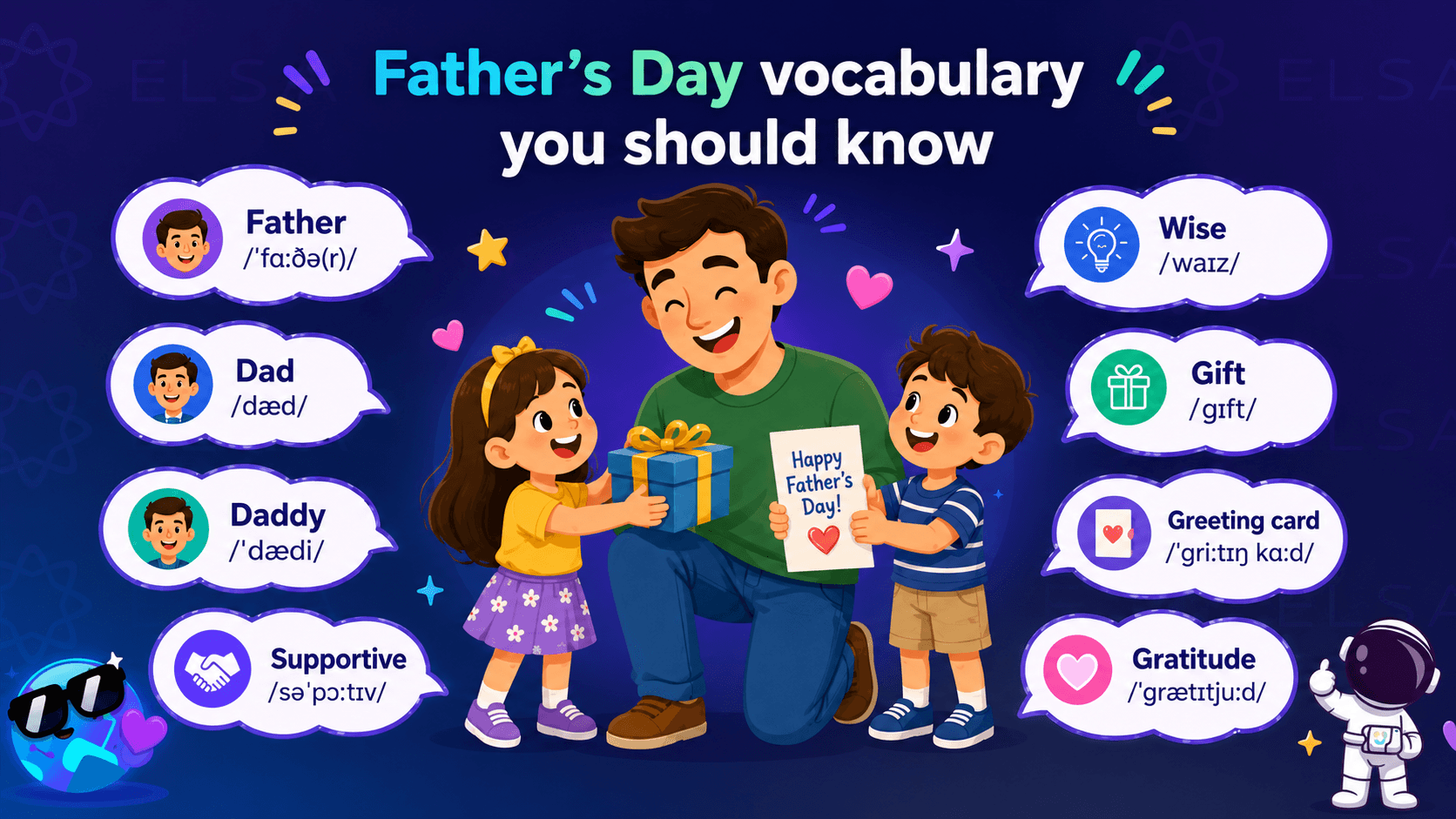 Common vocabulary related to Father's Day