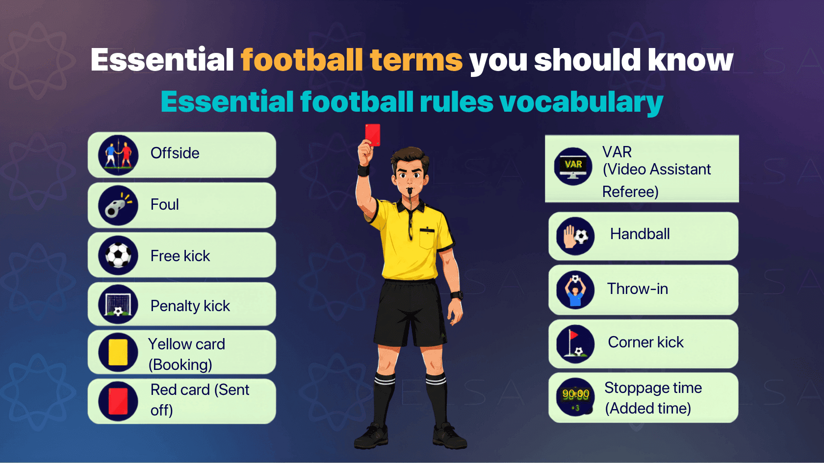English football words about rules