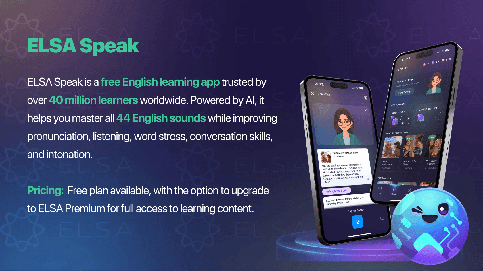 ELSA Speak is one of the best free AI English learning apps