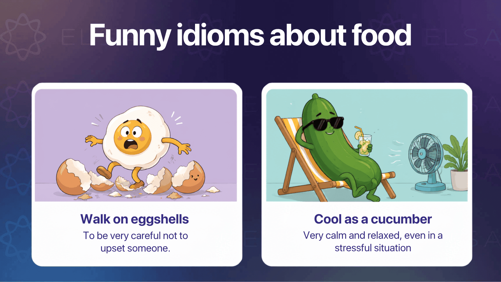 Funny English idioms about food