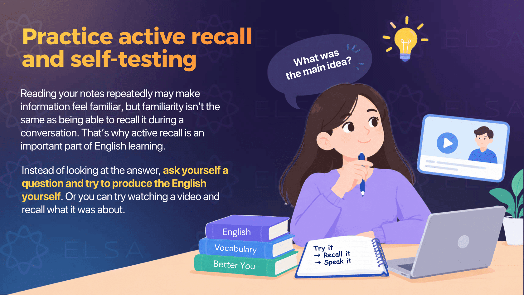 How to learn English: Practice active recall and self-testing