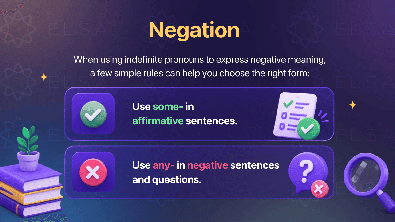 Negation in indefinite pronouns