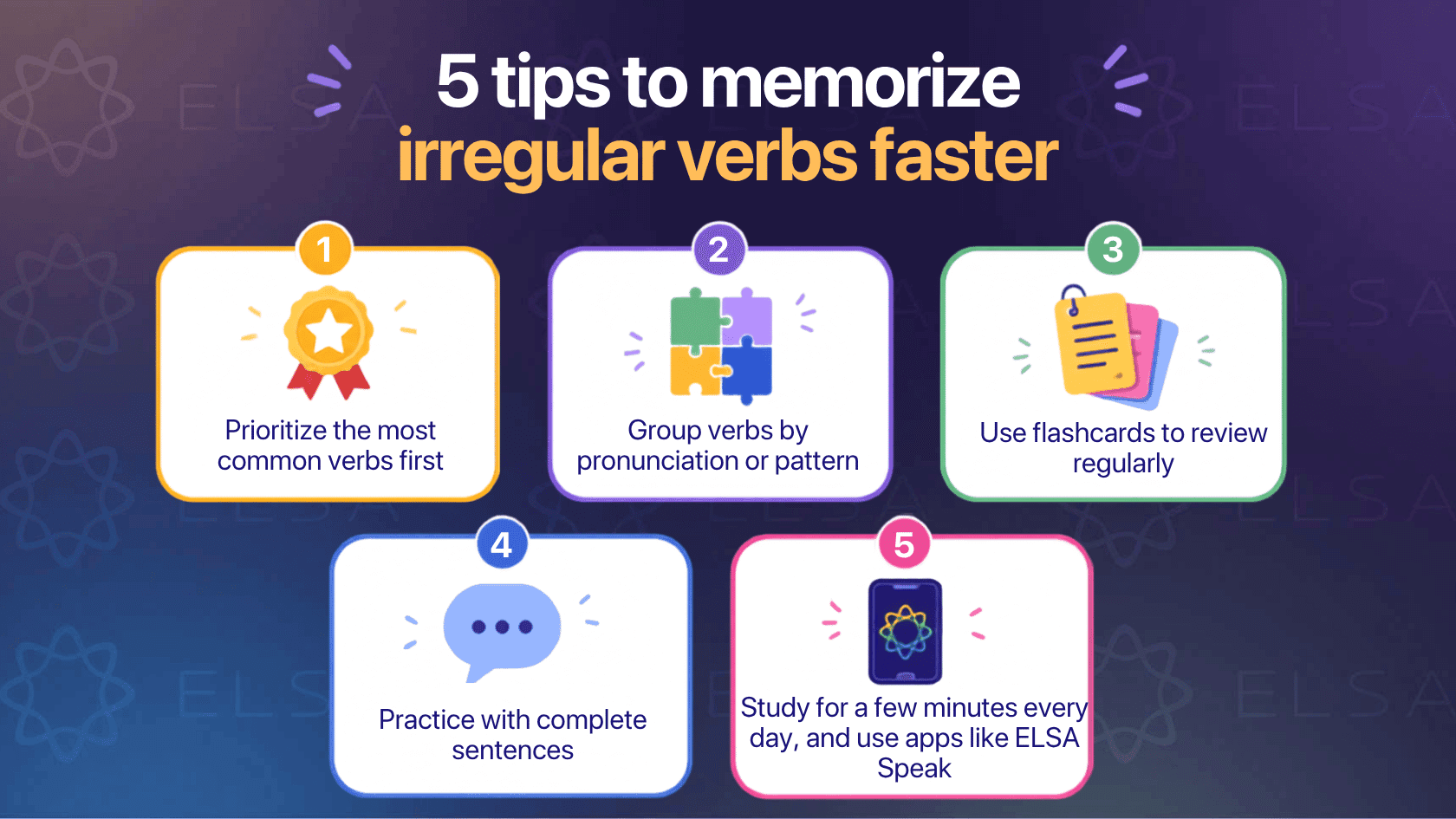 5 tips to memorize irregular verbs faster