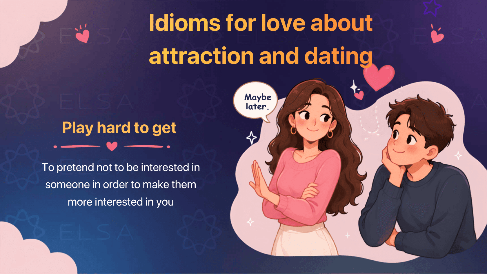 Idioms for love about attraction and dating