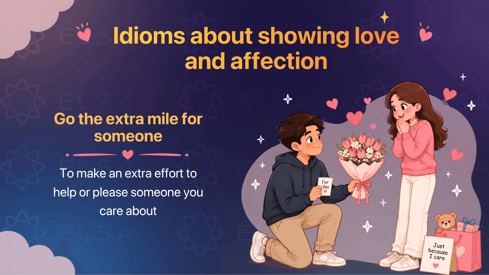 Idioms about showing love and affection