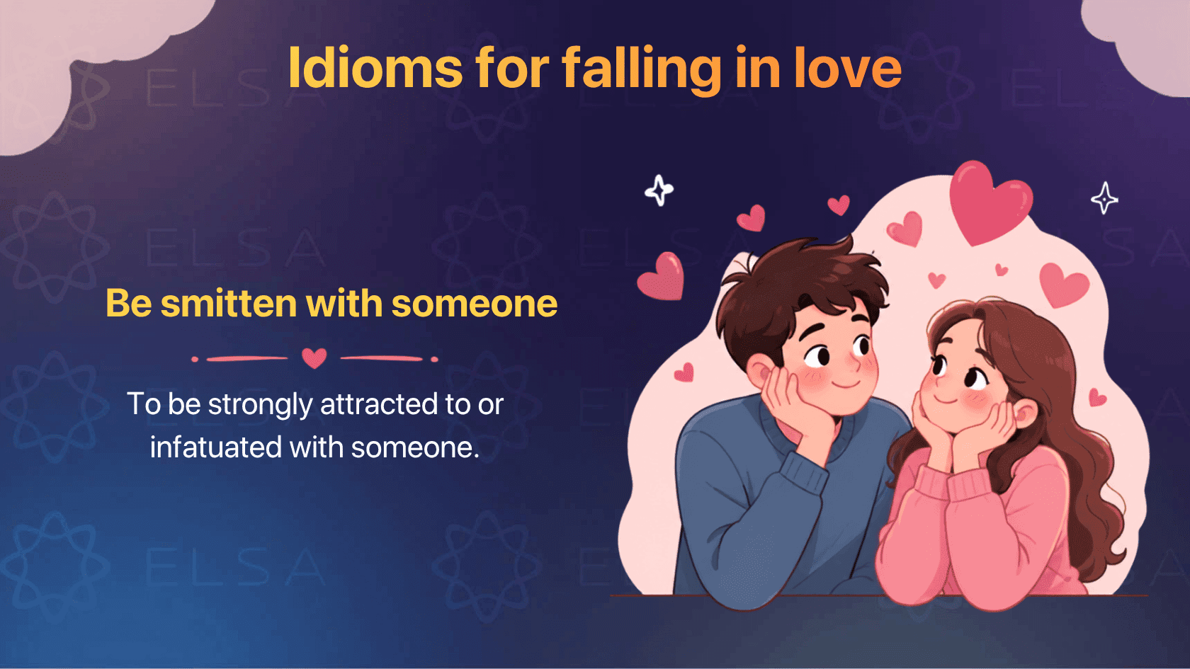 Idioms for falling in love