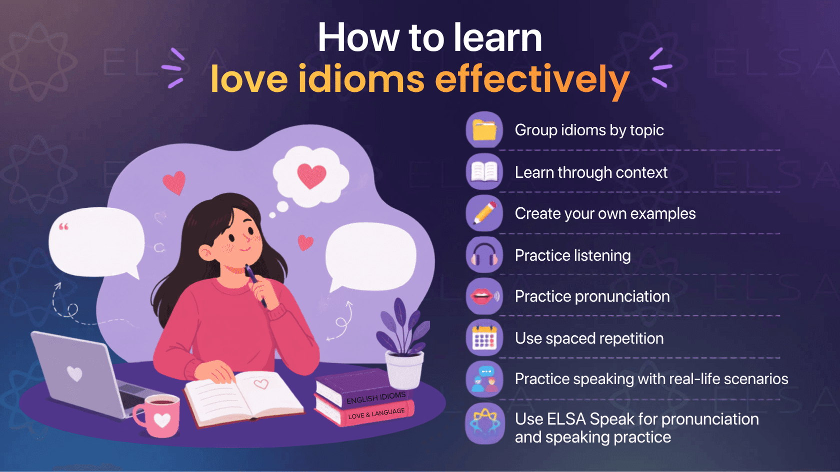 How to learn idioms on love and relationship