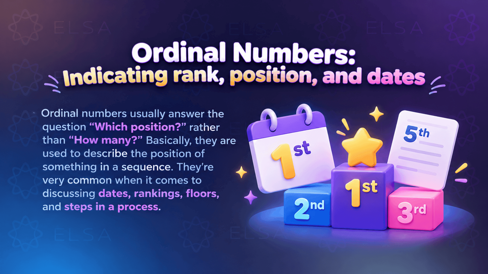 Ordinal numbers in English