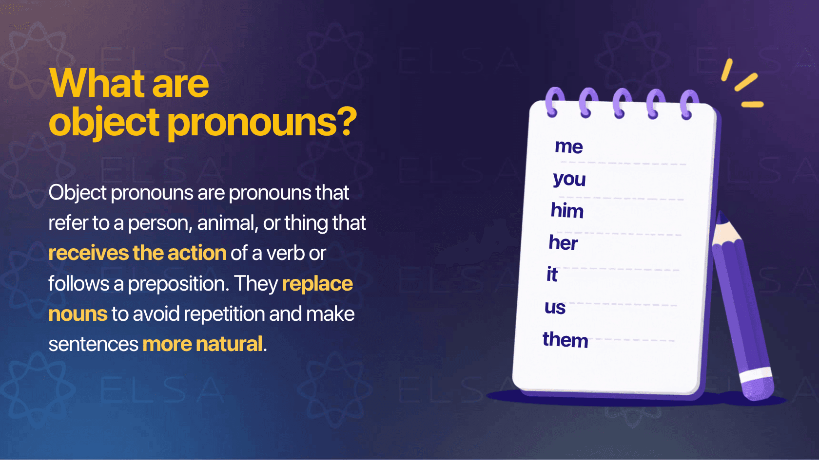 What are object pronouns?