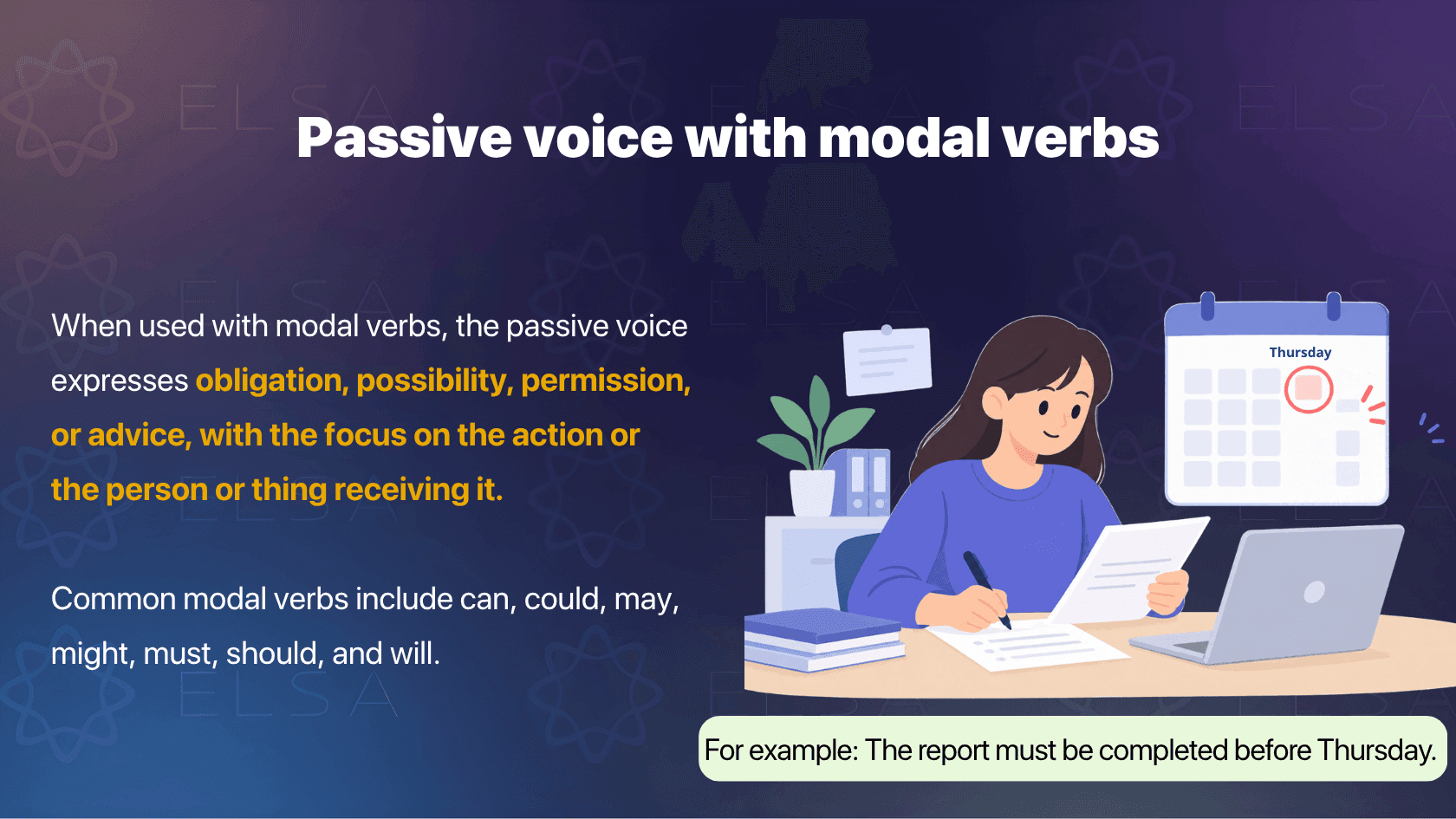 Passive voice with modal verbs