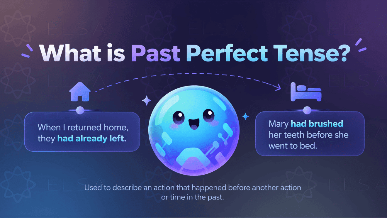 What is past perfect tense?