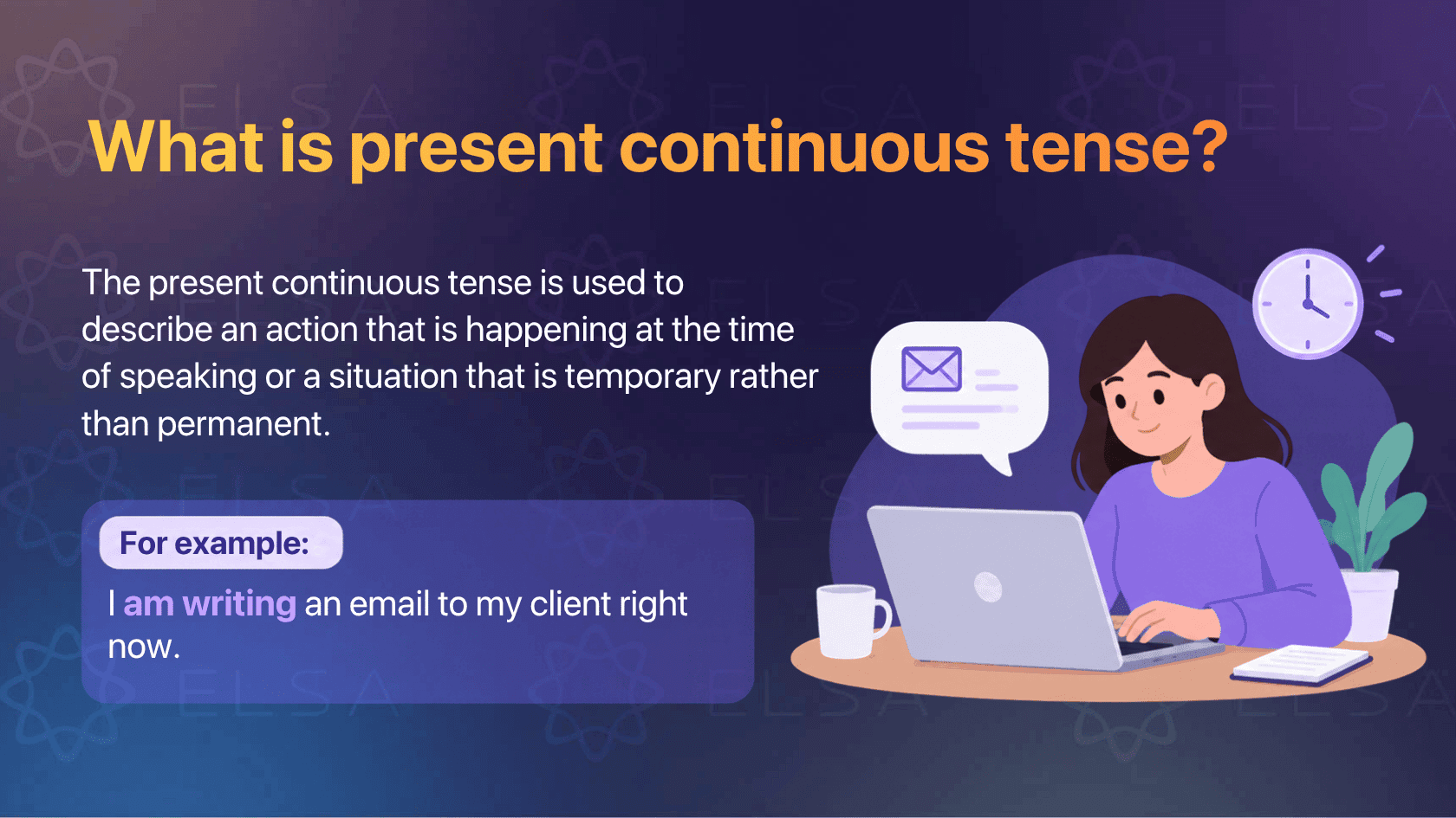 Present continuous tense definition
