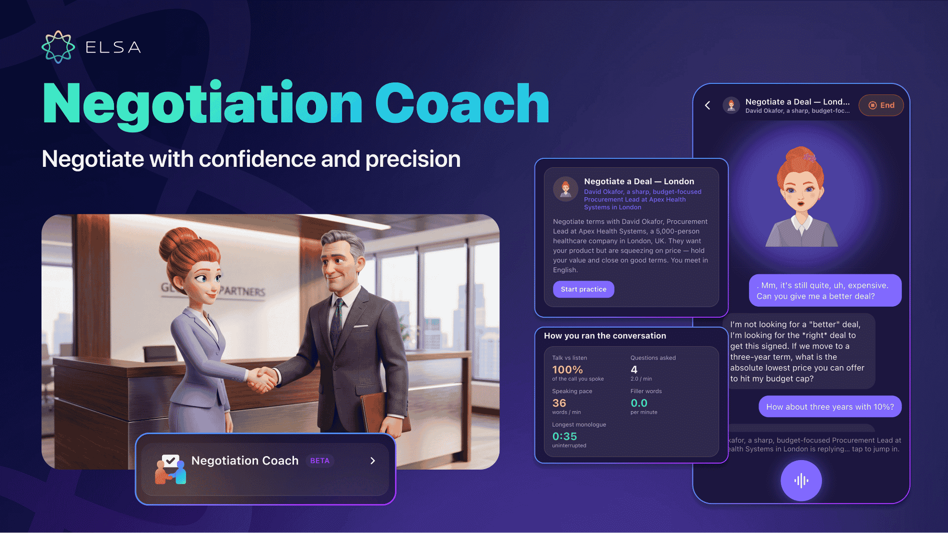 Practice contract negotiation scenarios with Negotiation Coach