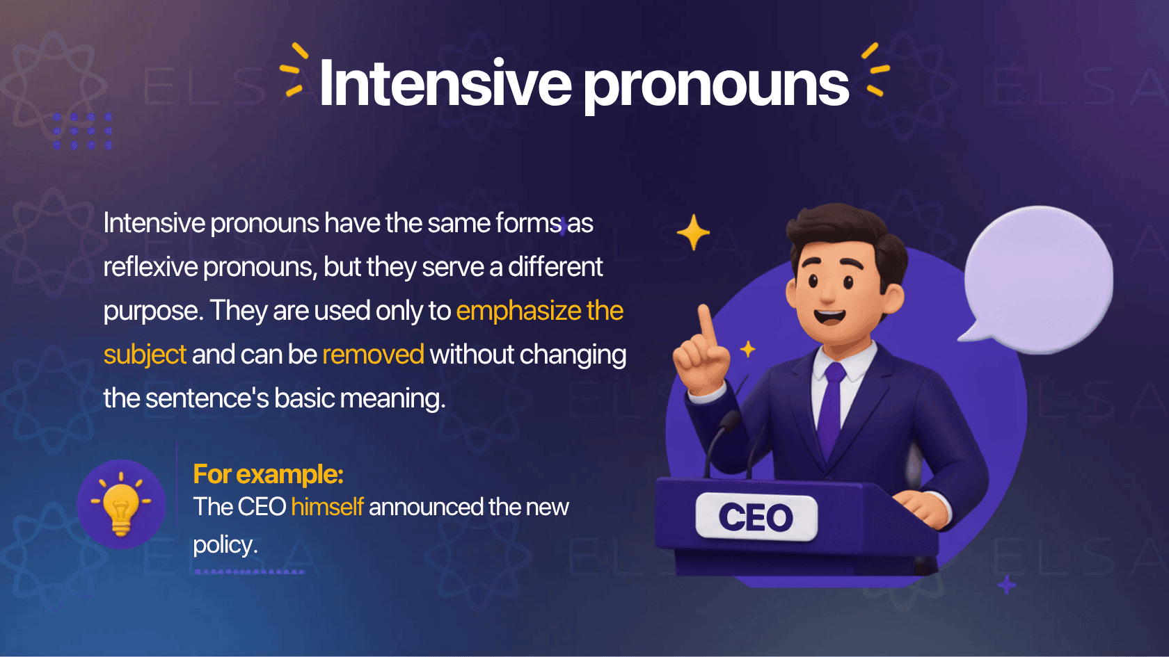 Intensive pronouns