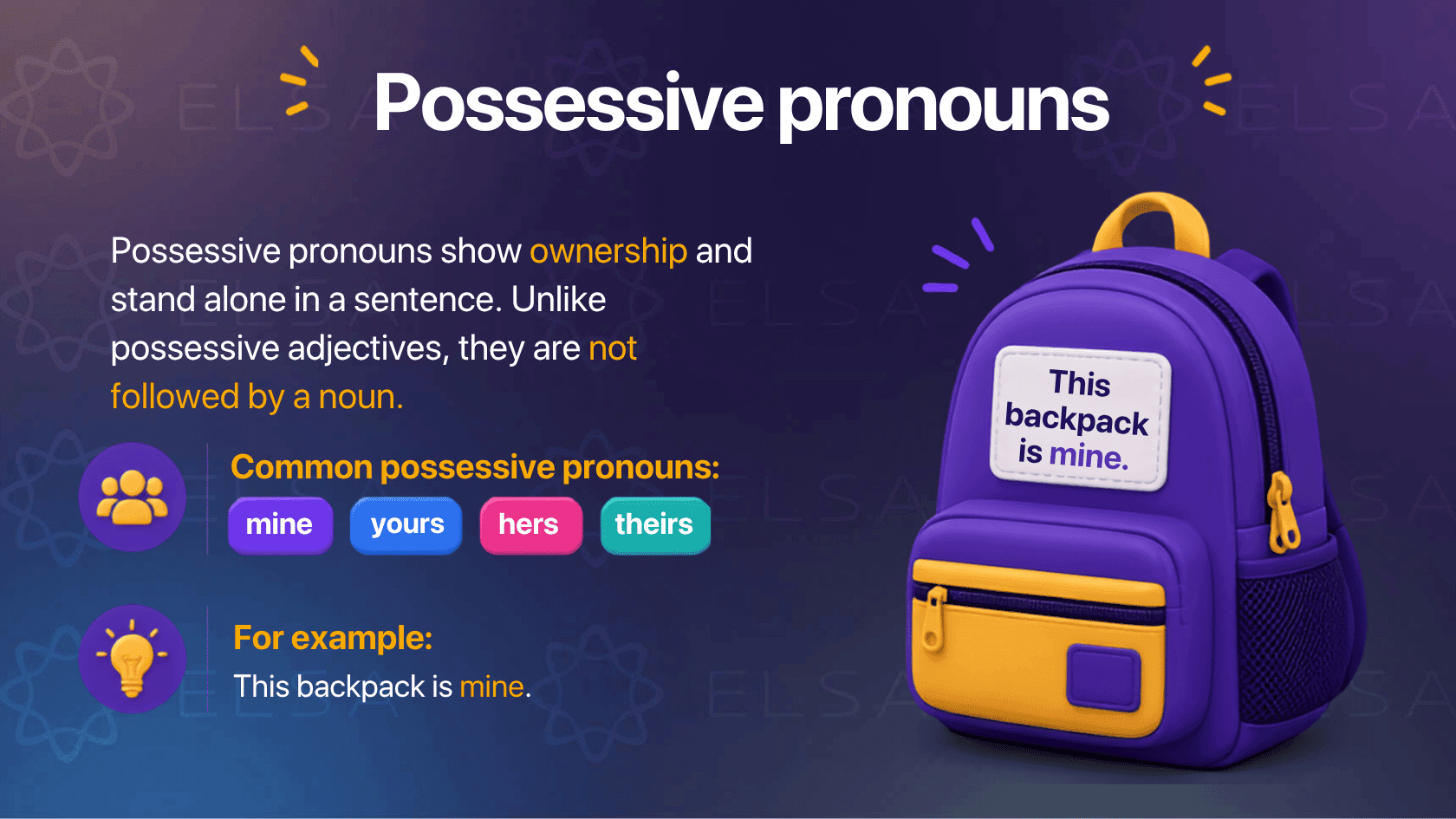 Possessive pronouns