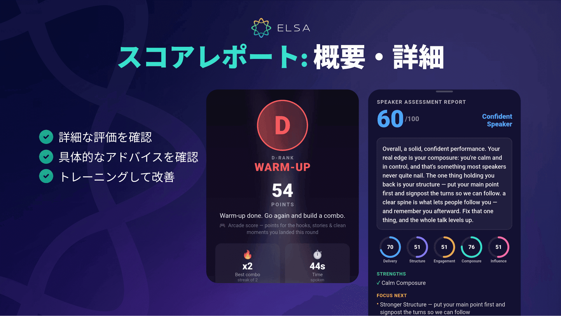 スコアレポートを確認し、アドバイスに沿って再トレーニング