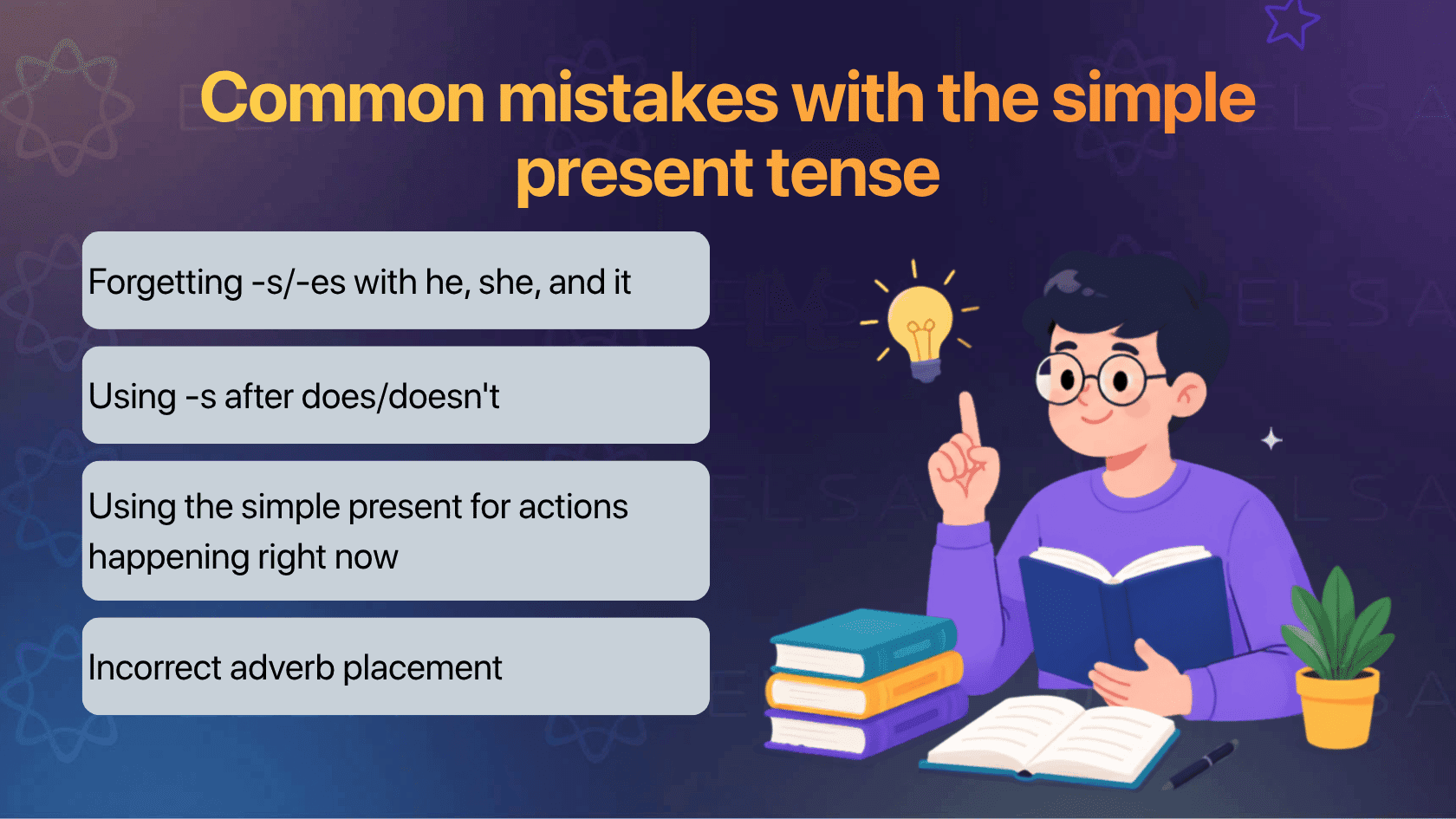 Common mistakes with the simple present tense