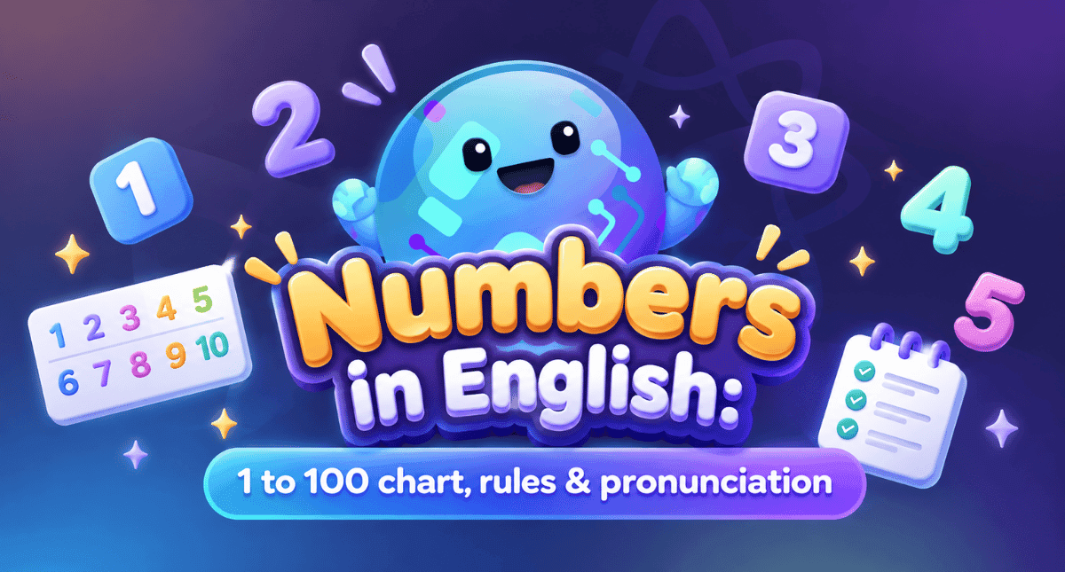 Numbers in English: 1 to 100 chart, rules & pronunciation